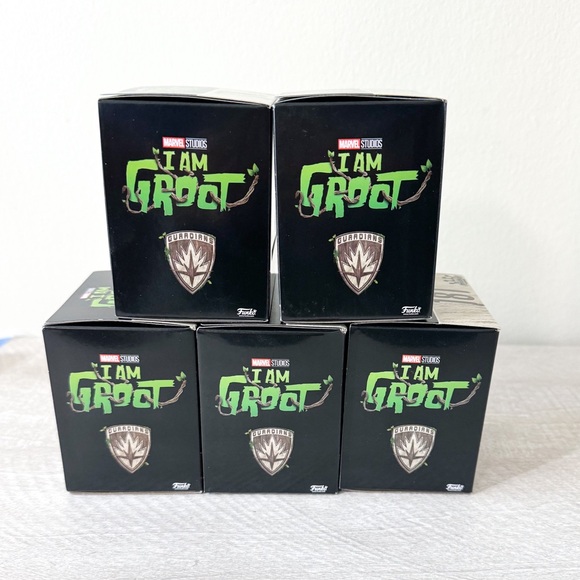 Funko Minis Marvel I Am Groot Bobble-Head Lot of 5 - Picture 3 of 7